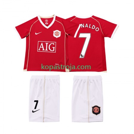 Billiga Fotbollströjor Manchester United Ronaldo 7 2006 2007 Retro Barn Hemma tröja Kortärmad